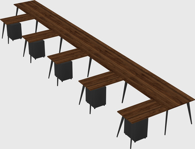 Modern l-shaped office desk