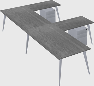 Modern l-shaped office desk