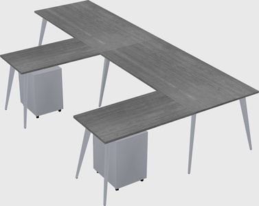 Modern l-shaped office desk