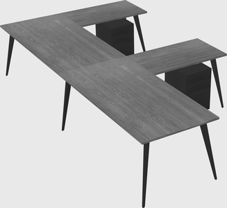 Modern l-shaped office desk
