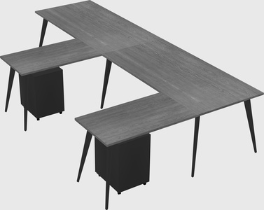 Modern l-shaped office desk