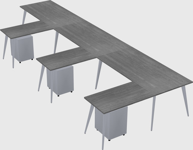 Modern l-shaped office desk