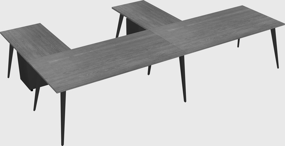 Modern l-shaped office desk