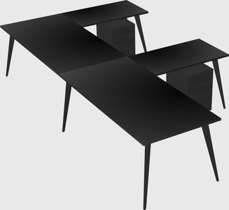 Modern l-shaped office desk