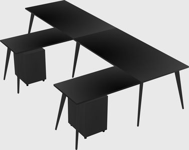 Modern l-shaped office desk