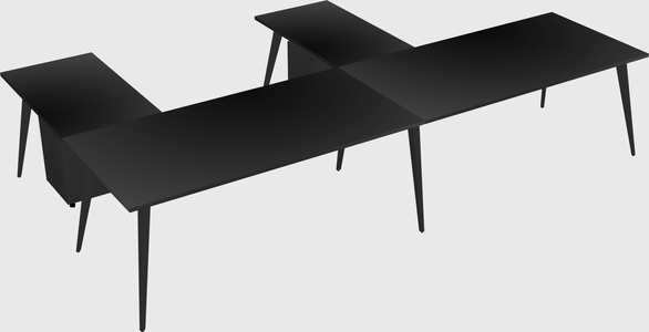 Modern l-shaped office desk