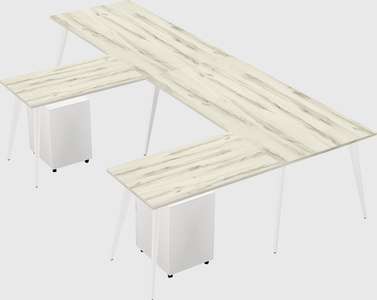 Modern l-shaped office desk