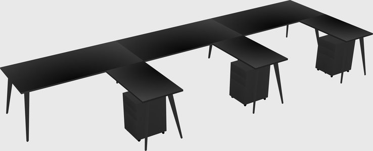 Modern l-shaped office desk