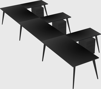 Modern l-shaped office desk