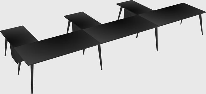 Modern l-shaped office desk