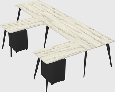 Modern l-shaped office desk