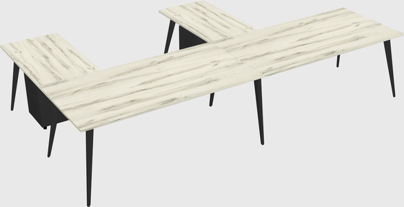 Modern l-shaped office desk