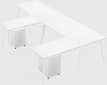 Modern l-shaped office desk