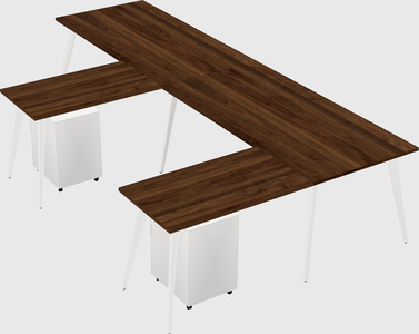 Modern l-shaped office desk