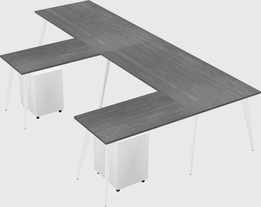 Modern l-shaped office desk