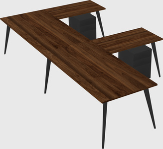 Modern l-shaped office desk