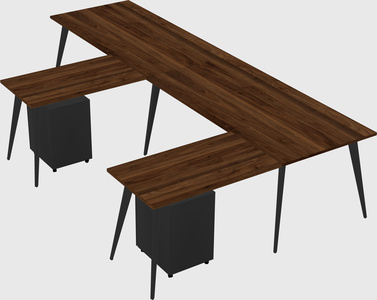 Modern l-shaped office desk