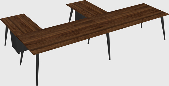 Modern l-shaped office desk