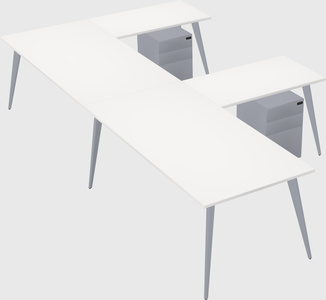 Modern l-shaped office desk