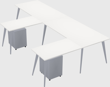 Modern l-shaped office desk