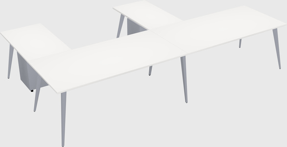 Modern l-shaped office desk
