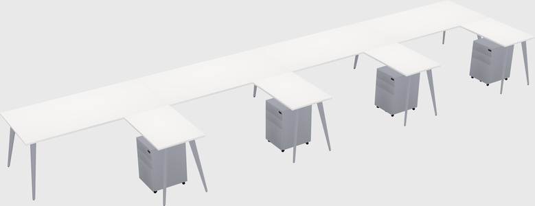 Modern L-shaped Office Desk