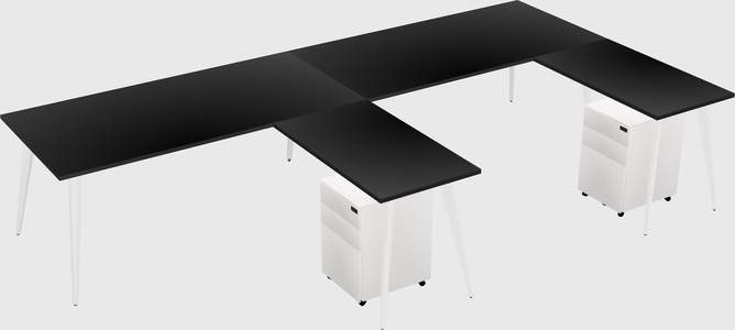 Modern L-shaped Office Desk