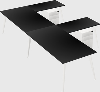 Modern l-shaped office desk