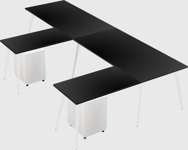 Modern l-shaped office desk