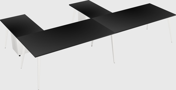 Modern l-shaped office desk