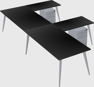 Modern l-shaped office desk