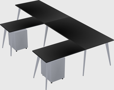 Modern l-shaped office desk