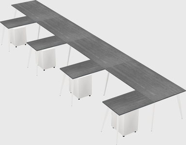 Modern l-shaped office desk