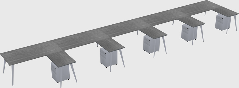 Modern l-shaped office desk