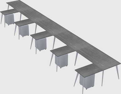 Modern l-shaped office desk