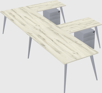 Modern l-shaped office desk