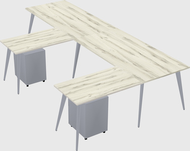 Modern l-shaped office desk