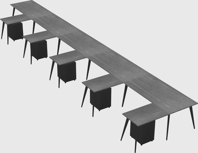 Modern l-shaped office desk