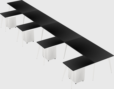 Modern l-shaped office desk