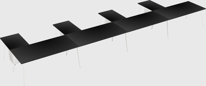 Modern l-shaped office desk