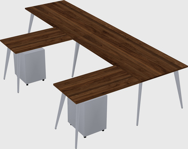 Modern l-shaped office desk