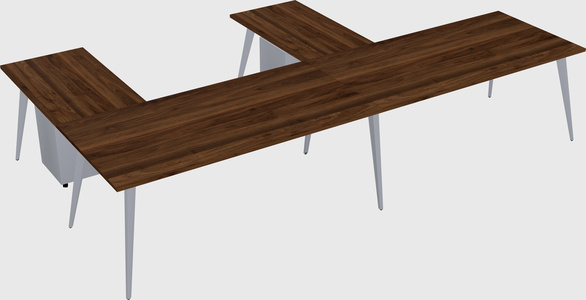 Modern l-shaped office desk