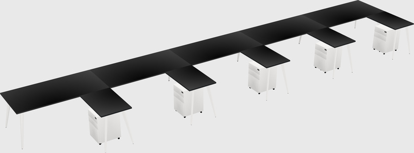Modern l-shaped office desk