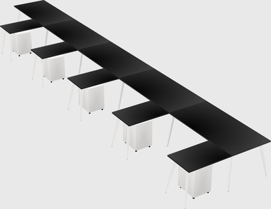 Modern l-shaped office desk