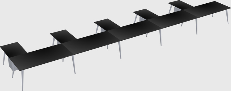 Modern l-shaped office desk