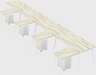 Modern l-shaped office desk