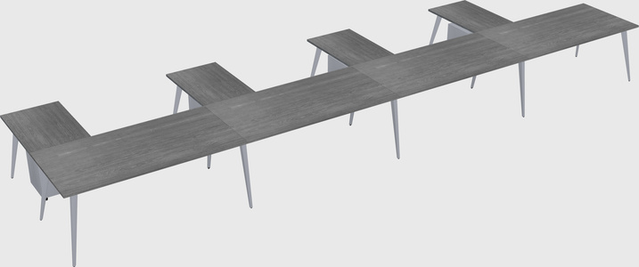 Modern l-shaped office desk