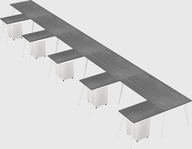 Modern l-shaped office desk