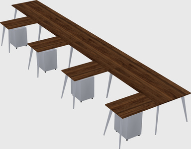 Modern l-shaped office desk