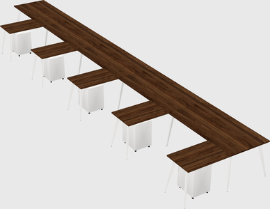 Modern l-shaped office desk